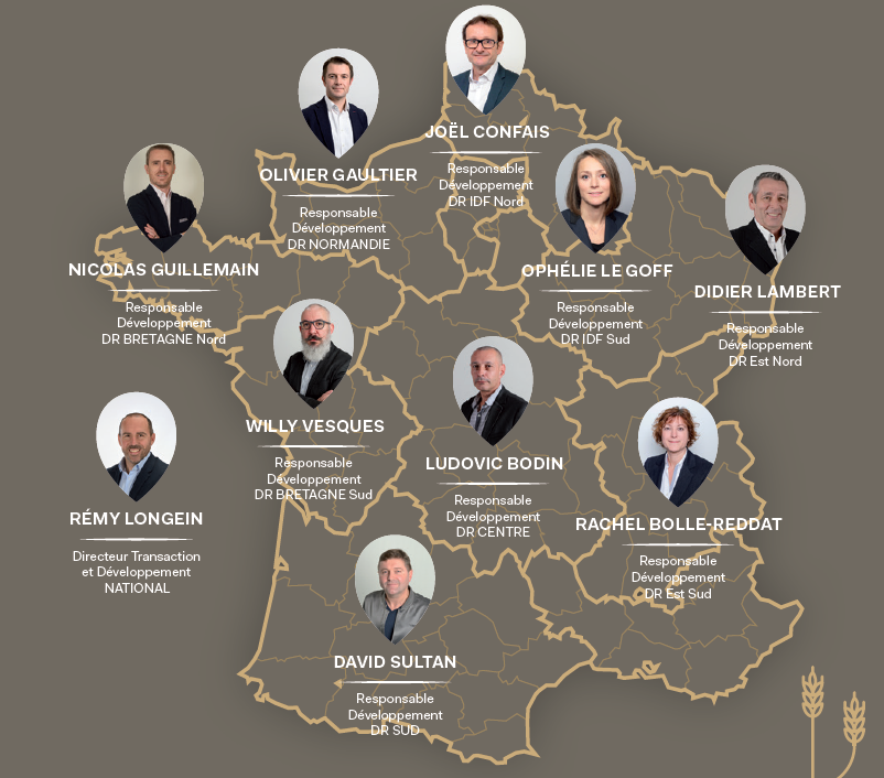 carte france conseillés vente boulangerie